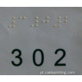 Embalagem em braille rótulos de plástico em braille